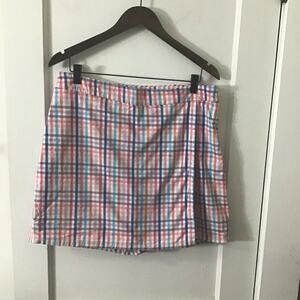 Talbots Colorful Plaid Print Skort 12